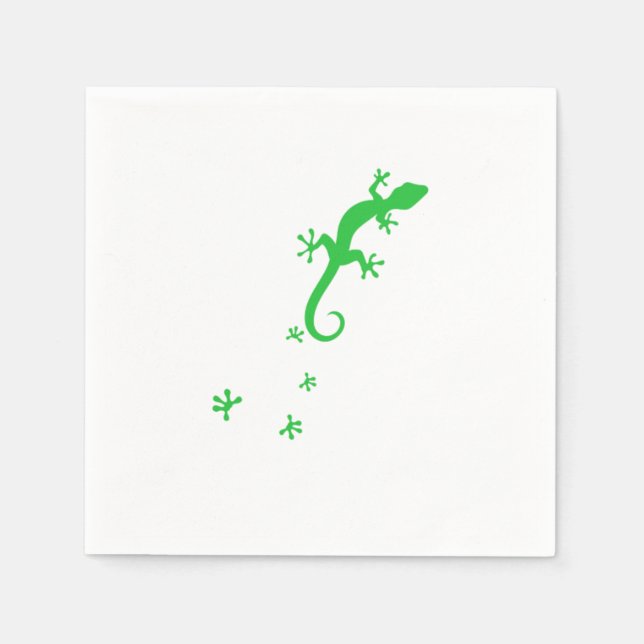 Gecko Footprint Reptile Reptiles Lizard Pet Gift Napkins (Front)