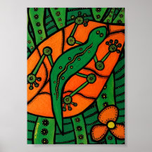 Gecko Green And Orange