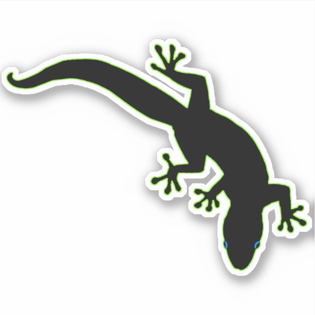 GECKO Green Outline Sticker (Front)