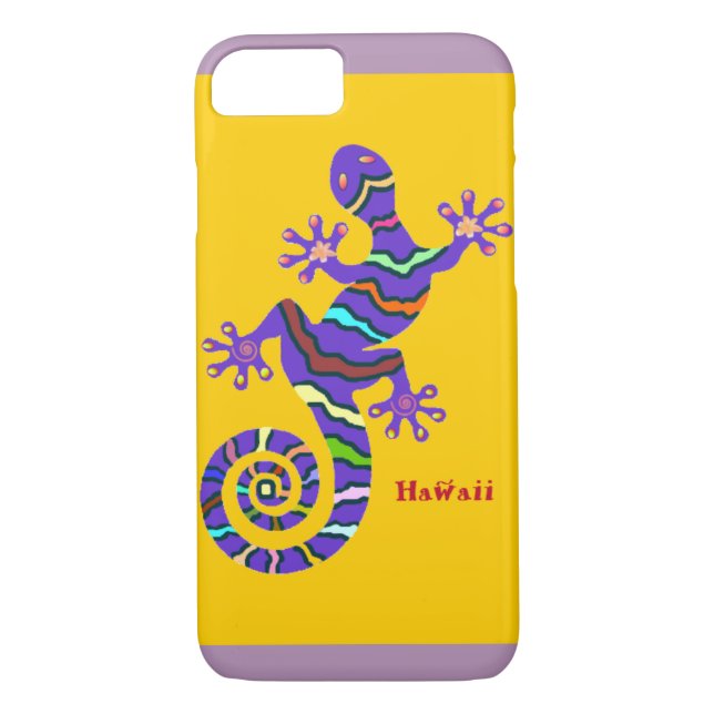 Gecko Hawaii Multi Color Case-Mate iPhone Case (Back)