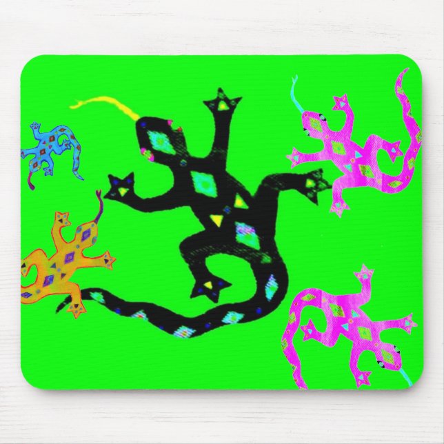 Gecko in Green2 Mouse Pad (Front)