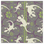 Gecko Lizard Abstract Cactus Ethnic Pattern Fabric