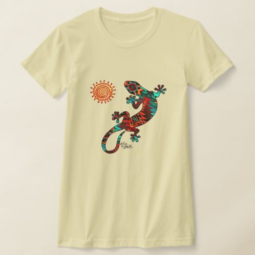 Gecko Lizard And Sun T_Shirt