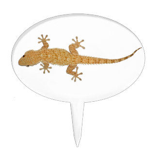 gecko lizard cake topper