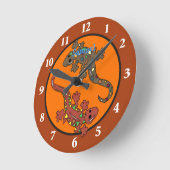 Gecko Lizard Mexican Theme Wall Clock (Angle)