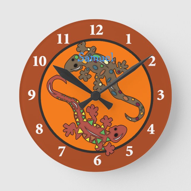 Gecko Lizard Mexican Theme Wall Clock (Front)