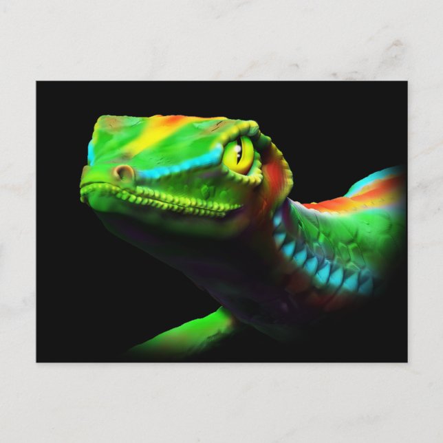 Gecko Lizard Rainbow Colors Postcards (Front)