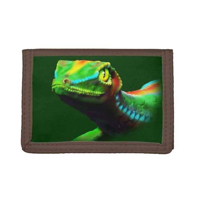 Gecko Lizard Rainbow Colors Wallet (Front)