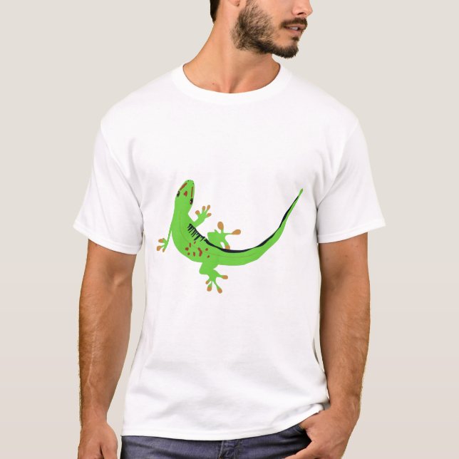 Gecko Lizard Reptile Illustration  T-Shirt (Front)
