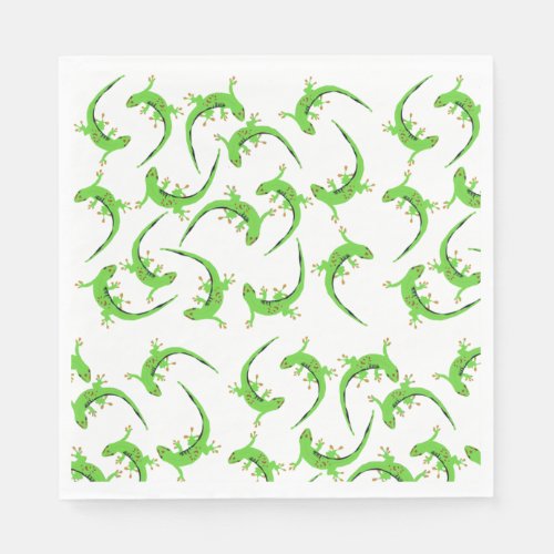 Gecko Lizard Reptile Pattern  Napkins
