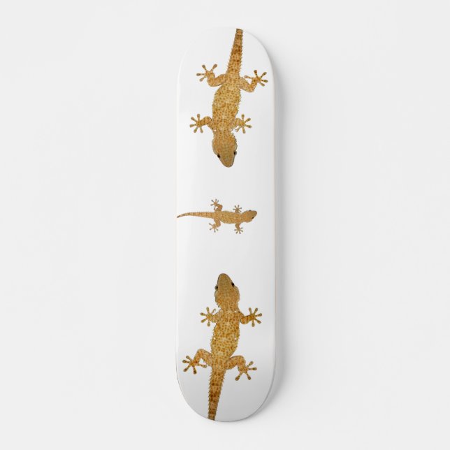 Gecko lizard reptile skateboard deck (Front)