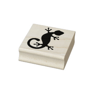 Gecko Lizard Rubber Stamp