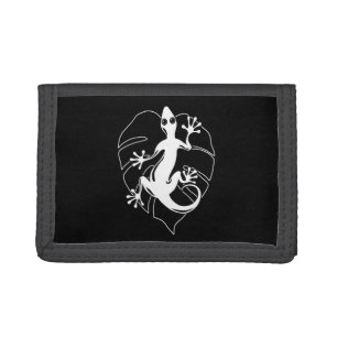 Gecko Lizard Silhouette Trifold Wallet