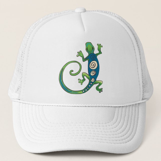 Gecko Lizard Trucker Hat (Front)