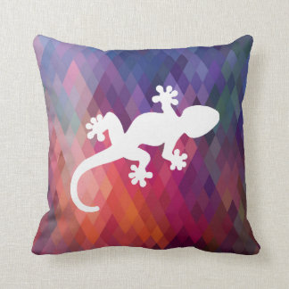 Gecko Lizards Sign Throw Pillow