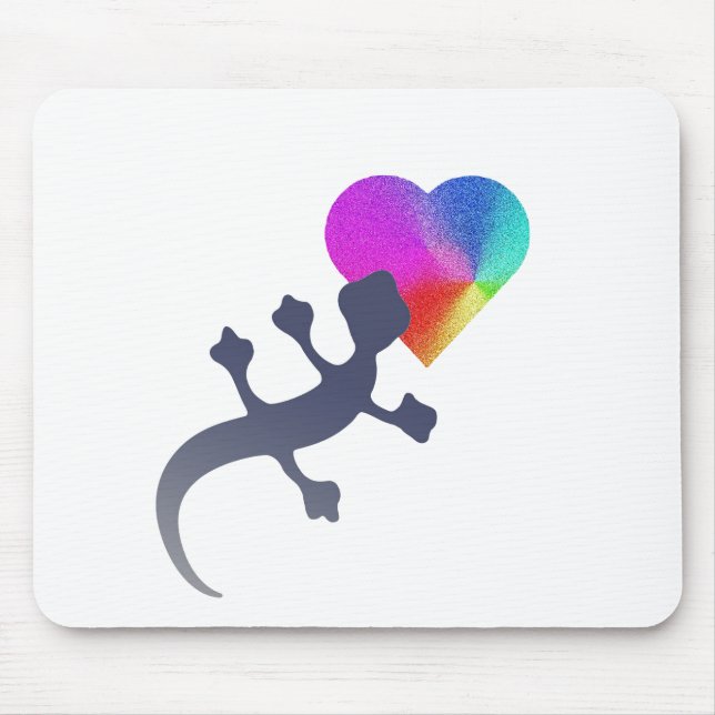 Gecko Love Mouse Pad (Front)