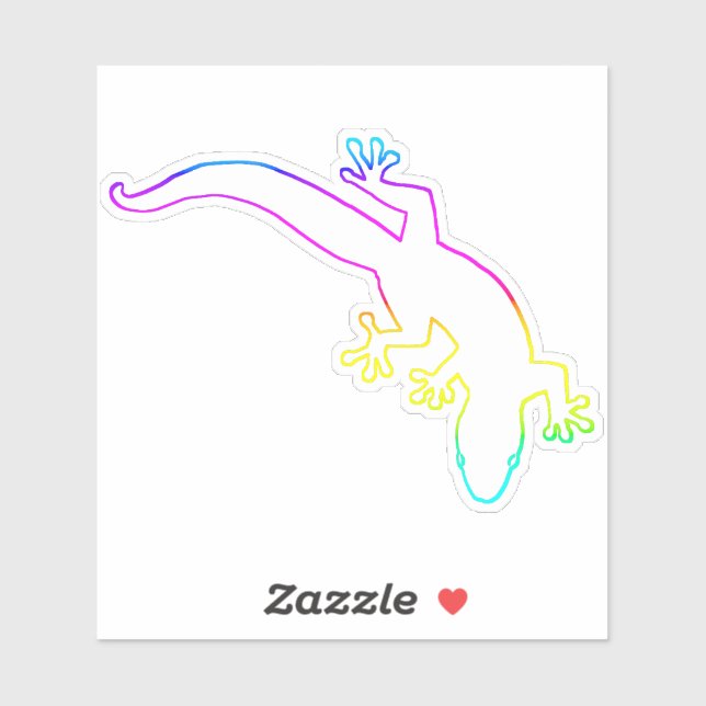 GECKO Multi-Color Outline Sticker (Sheet)