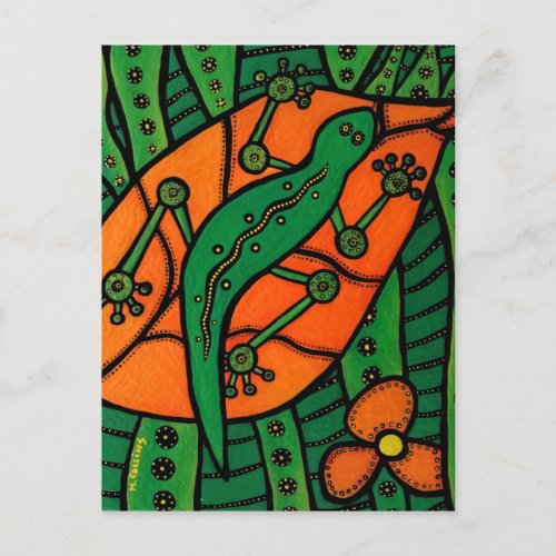 Gecko Orange And Green Postcard