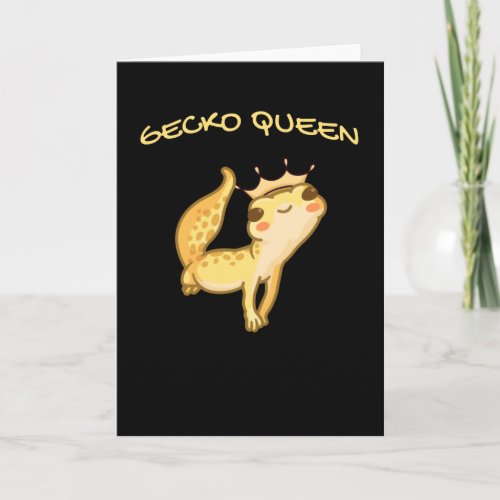 Gecko Queen Gekko Iguana Chameleon Lizard Card