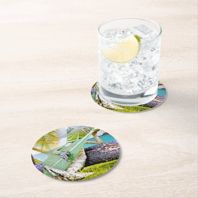 Gecko Round Paper Coaster (Insitu)