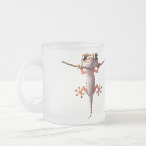 Geckos Playground Frosted Glass Coffee Mug