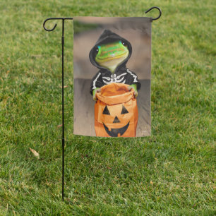 Gecko Skeleton Garden Flag