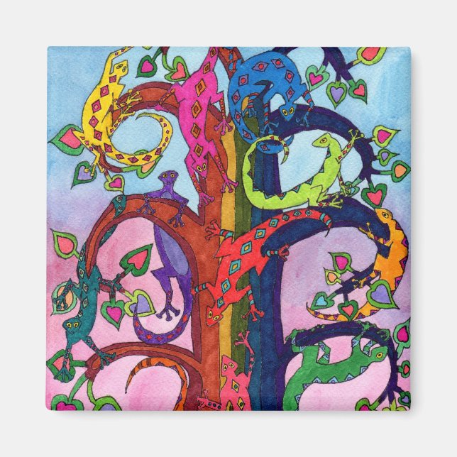 Gecko Tree of Life Magnet (Front)
