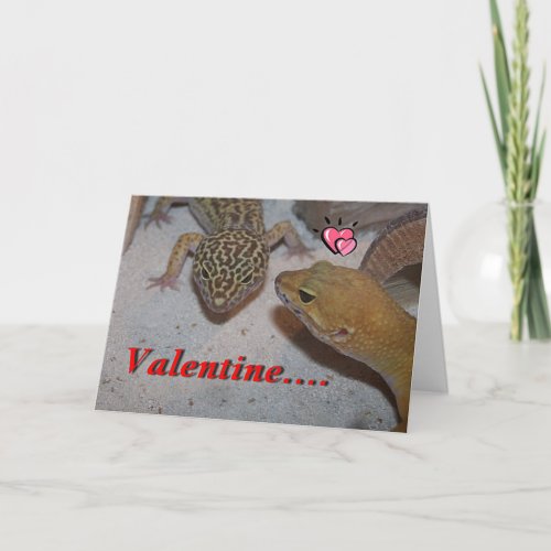 Gecko Will You Be Mine Valentines Card