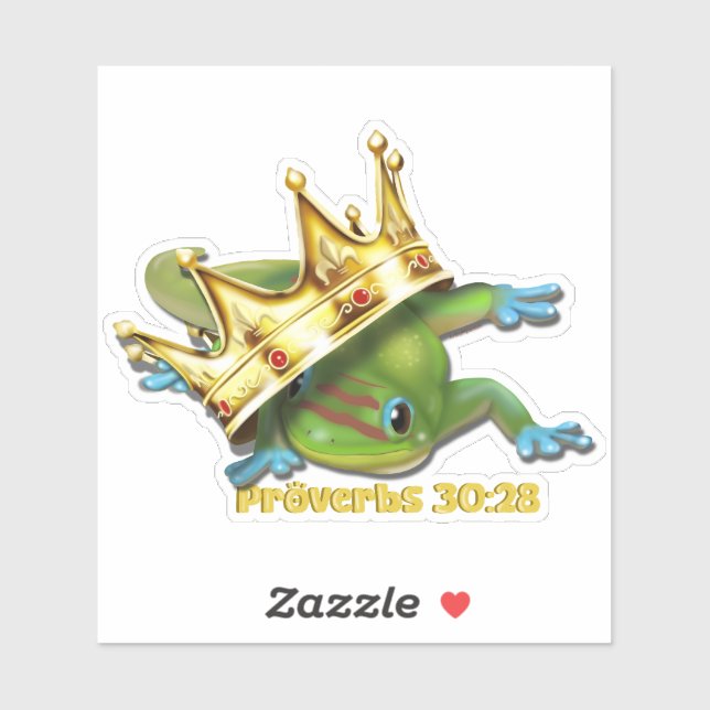 Gecko with crown—Proverbs  Sticker (Sheet)