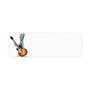 Gecko With Guitar Label by Strangeart2015 at Zazzle