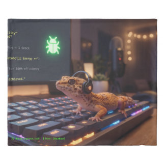 GeckoDev // Cyberpunk Programmer Immersive Duvet C Cover