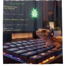 GeckoDev Personalized Cyberpunk Programmer Shower