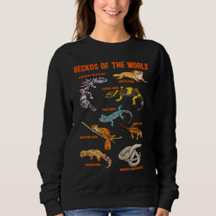 Geckos Animals of the World Crested Leopard Gecko  Sweatshirt