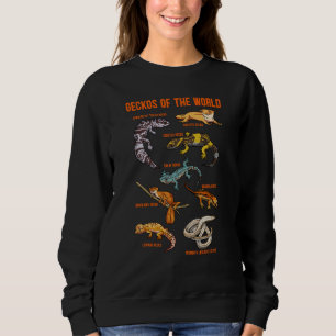Geckos Animals of the World Crested Leopard Gecko  Sweatshirt