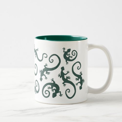 geckos_EMERALD_mug Two_Tone Coffee Mug