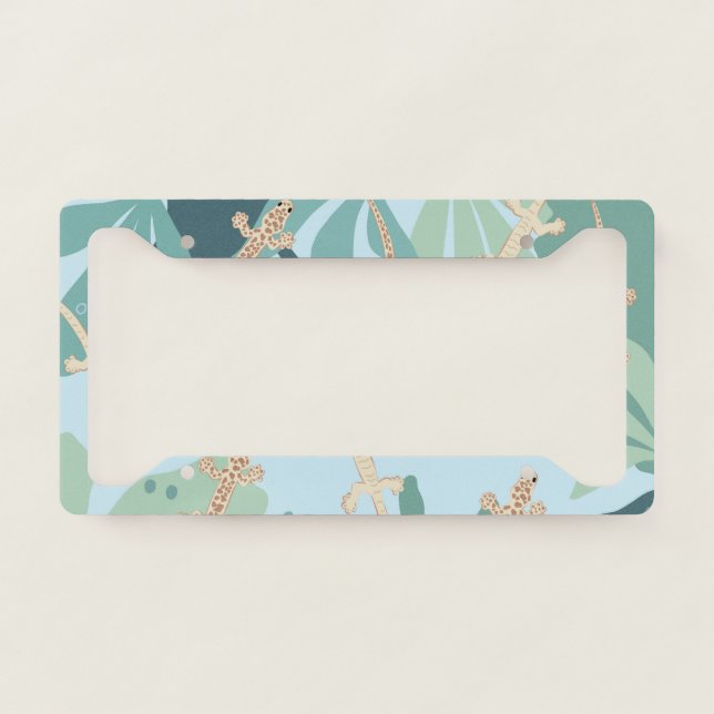 Geckos in the Jungle #2 #decor #art License Plate Frame (Front)