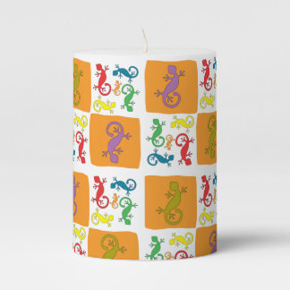 Geckos Pillar Candle