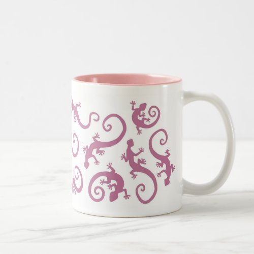 geckos_PINK_mug Two_Tone Coffee Mug