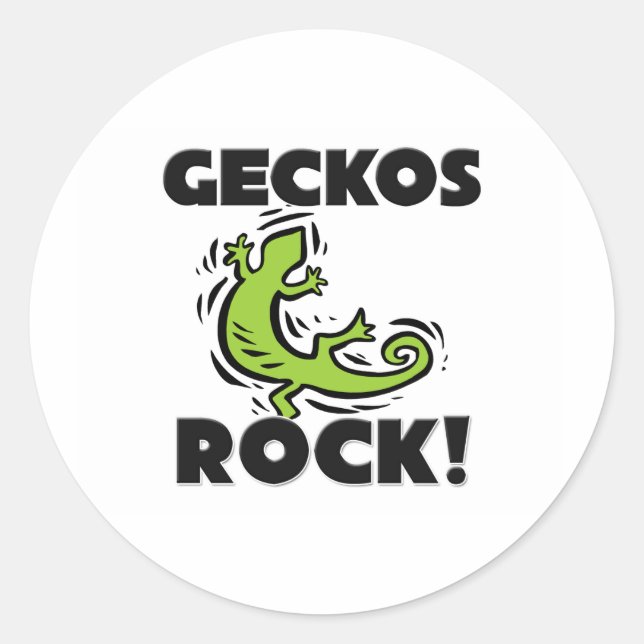 Geckos Rock Classic Round Sticker (Front)