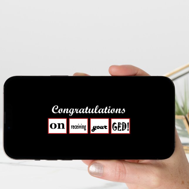 GED - CUSTOM NAME Congratulations - Card (Front Digital)
