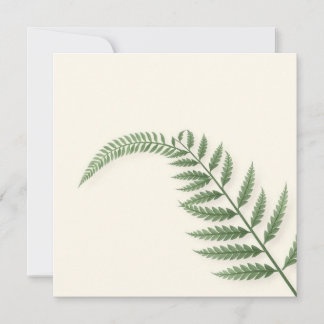 Gedenkens Karte Farnblattes Invitation
