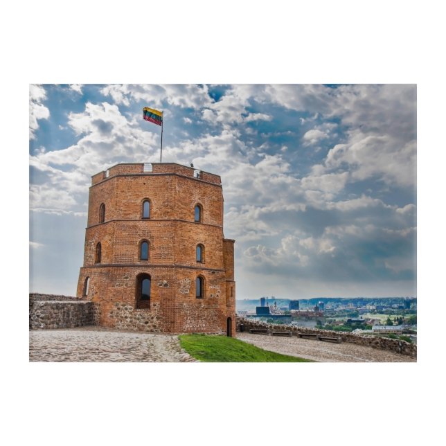 Gediminas tower in Vilnius, Lithuania Acrylic Print (Front)