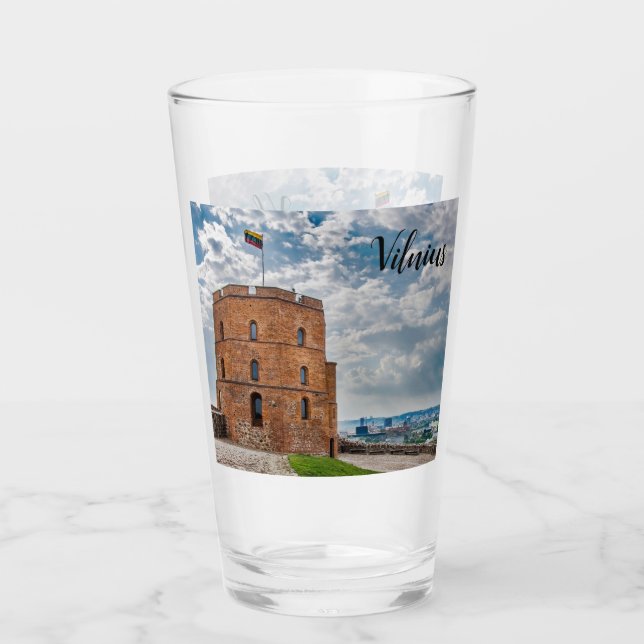 Gediminas tower in Vilnius, Lithuania Glass (Front)