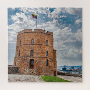Gediminas tower in Vilnius, Lithuania Jigsaw Puzzl Jigsaw Puzzle