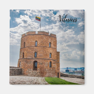Gediminas tower in Vilnius, Lithuania Magnet