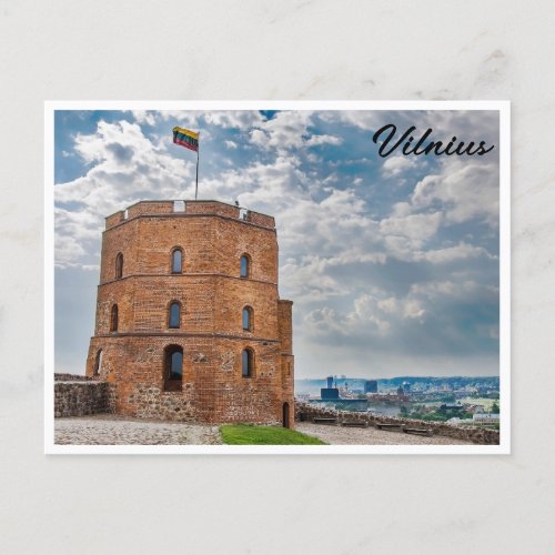 Gediminas tower in Vilnius Lithuania Postcard