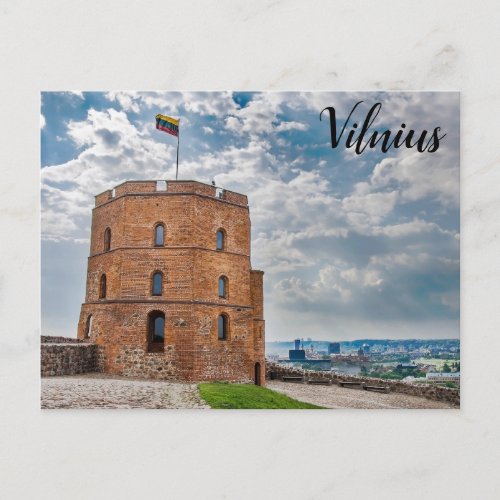 Gediminas tower in Vilnius Lithuania Postcard