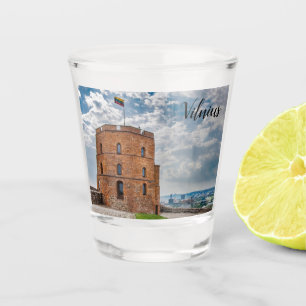 Gediminas tower in Vilnius, Lithuania Shot Glass