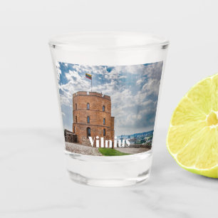 Gediminas tower in Vilnius, Lithuania Shot Glass