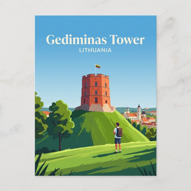 Gediminas Tower Lithuania Postcard (Front)